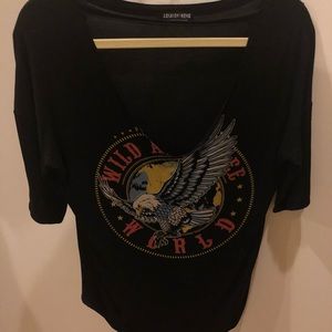 Fashion nova wild and free neck top with slit